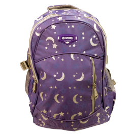 Mochila feminina c/ lua e estrelas<br />Ref.: 7243<br />Cx: 36