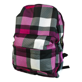 Mochila feminina xadrez<br />Ref.: 7248<br />Cx: 36