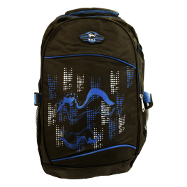 Mochila preta e azul<br />Ref.: 9242MO<br />Cx: 36