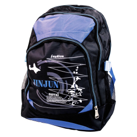 Mochila preta e azul JINJUN<br />Ref.: 9243MO<br />Cx: 36