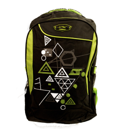 Mochila preta e verde<br />Ref.: 9244<br />Cx: 36