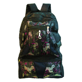 Mochila preta c/ estrelas<br />Ref.: 9253<br />Cx: 36