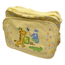 Bolsa para bebê bege c/ animais<br />Ref.: B9717<br />Cx: 24