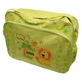 Bolsa para bebê verde c/ leão<br />Ref.: B9718<br />Cx: 24