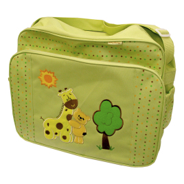 Bolsa para bebê verde c/girafa e urso<br />Ref.: B9720<br />Cx: 24