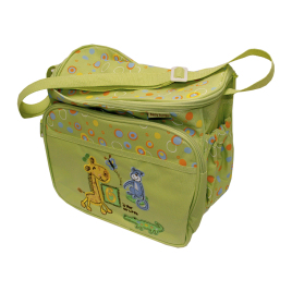 Bolsa para bebê verde c/ animais<br />Ref.: B9723<br />Cx: 48