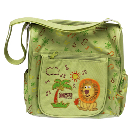 Bolsa p/ bebê verde c/ leão<br />Ref.: B9724<br />Cx: 48