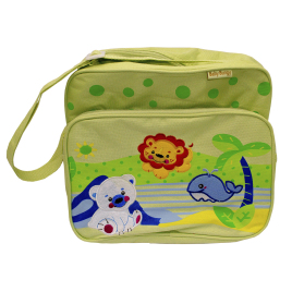 Bolsa para bebê verde c/ animais<br />Ref.: B9725<br />Cx: 48